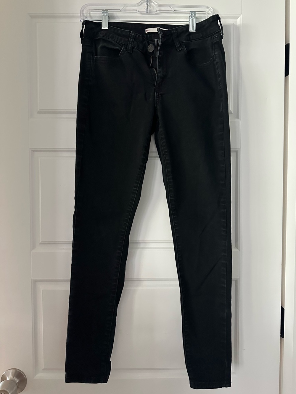 SO Black Stretch Jeggings with Seam Detailing
